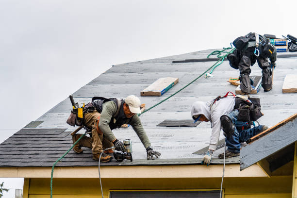 Professional Gutter Installation technician working in Belle Mead, NJ